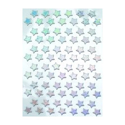 STICKERS ETOILE ARGENT 1,5 CM X 78 PCS