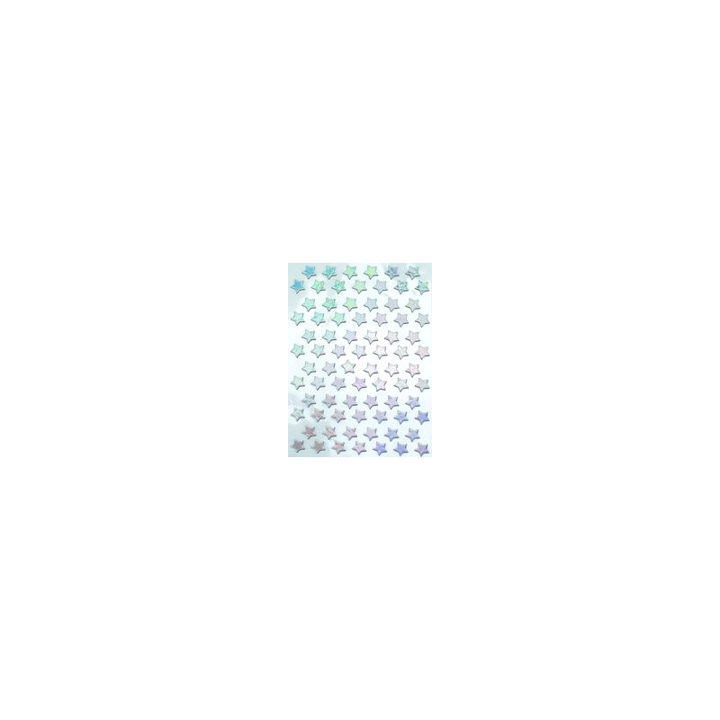 STICKERS ETOILE ARGENT 1,5 CM X 78 PCS