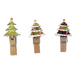 PINCES A LINGE SAPINS 4 X 2 X 1 CM X 10