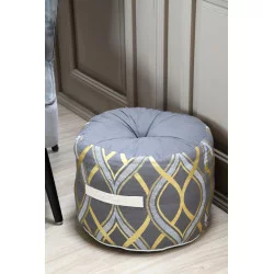JOHAN POUF ROND 40X30 CM ANTHRACITE