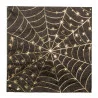 16 SERVIETTES TOILE D'ARAIGNEE NOIR ET