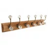 PATERE 6 TETES BLANC/DORE 69CM