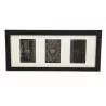 CADRE PHOTO TRIPLE NOIR & OR 10X15CM