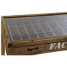 CONSOLE INDUSTRIELLE EN BOIS, MÉTAL ET VERRE "FACTORY" 120x47x82.5cm