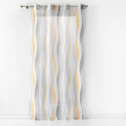 VOILAGE ONDULYS JAUNE BLANC 140 x 240 CM