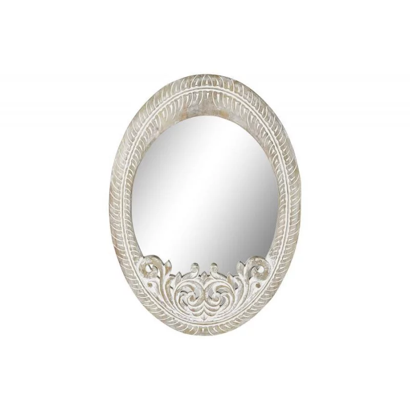 MIROIR CHARME MANGUIER BLANCHI OVAL 66X4