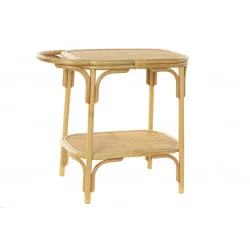 TABLE ROTIN BAMBOU 75X43X69 NATUREL AUXI
