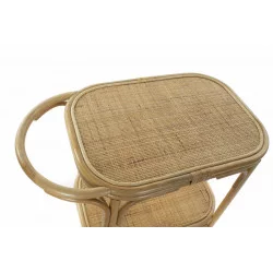 TABLE ROTIN BAMBOU 75X43X69 NATUREL AUXI