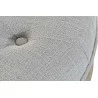 BANQUETTE CAPITONS RONDE LIN GRIS D70x48cm