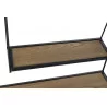 ETAGERE TRAPEZE METAL NOIR AVEC MIROIR 1