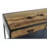 CONSOLE EN BOIS RECYCLE SUR ROUES 120X40