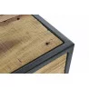 CONSOLE EN BOIS RECYCLE SUR ROUES 120X40