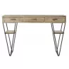 CONSOLE NATURE 120X43X78CM 3TIROIRS NATU