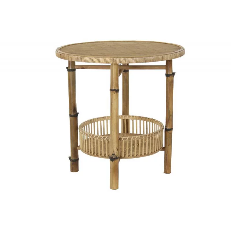 TABLE AUXILIAIRE BAMBOU NATUREL D60x61cm