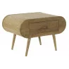 CHEVET ROTIN ARRONDI MDF 62X43X42 NATURE