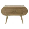 CHEVET ROTIN ARRONDI MDF 62X43X42 NATURE