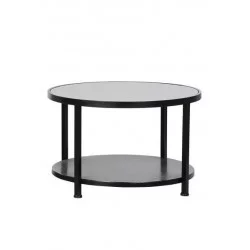 TABLE BASSE RONDE PM 2 PLATEAUX VERRE FU