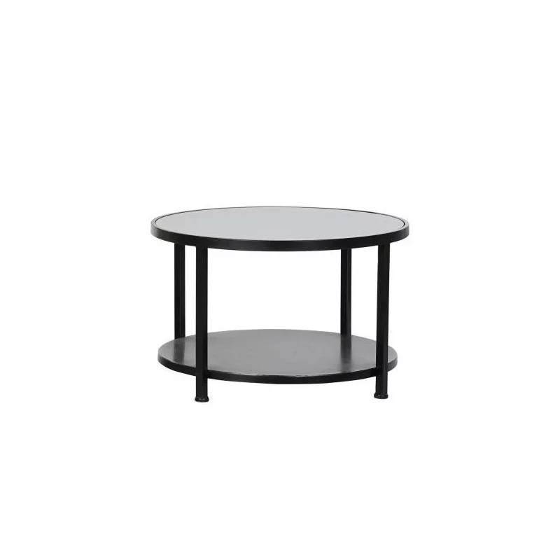 TABLE BASSE RONDE PM 2 PLATEAUX VERRE FU