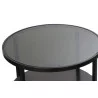 TABLE BASSE RONDE PM 2 PLATEAUX VERRE FU