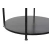 TABLE BASSE INDUSTRIELLE RONDE NOIR PM UN PLATEAU EN VERRE FUMÉ TABLE BASSE INDUSTRIELLE RONDE NOIR PM UN PLATEAU EN VERRE FUMÉ