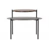 TABLE DOUBLE PLATEAU METAL ET BOIS 70,5X