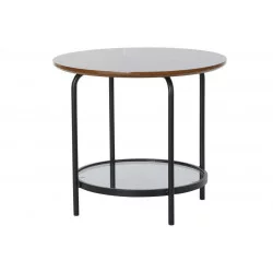 PETITE TABLE STYLE MARBRE NOIR 50X50X45C
