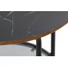 PETITE TABLE STYLE MARBRE NOIR 50X50X45C