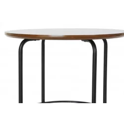 PETITE TABLE STYLE MARBRE NOIR 50X50X45C