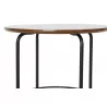 PETITE TABLE STYLE MARBRE NOIR 50X50X45C