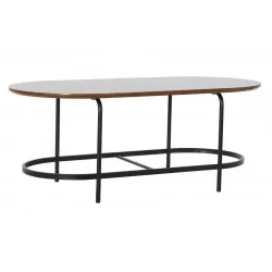 TABLE BASSE STYLE MARBRE NOIR OVAL 99,5X