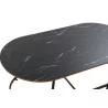 TABLE BASSE STYLE MARBRE NOIR OVAL 99,5X