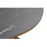TABLE BASSE STYLE MARBRE NOIR OVAL 99,5X
