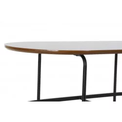 TABLE BASSE STYLE MARBRE NOIR OVAL 99,5X