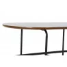 TABLE BASSE STYLE MARBRE NOIR OVAL 99,5X