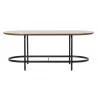 TABLE BASSE STYLE MARBRE NOIR OVAL 99,5X