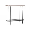 CONSOLE STYLE MARBRE NOIR 90X30X80CM NOI