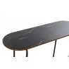 CONSOLE STYLE MARBRE NOIR 90X30X80CM NOI