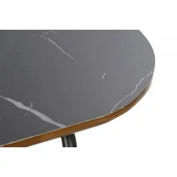 CONSOLE STYLE MARBRE NOIR 90X30X80CM NOI