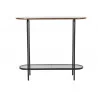 CONSOLE STYLE MARBRE NOIR 90X30X80CM NOI