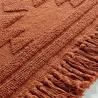 TAPIS RECT CILAOS TERRACOTTA A FRANGES 6