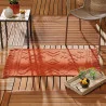 TAPIS RECT CILAOS TERRACOTTA A FRANGES 6