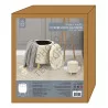 COFFRE POUF ROND ELEONOR BEIGE