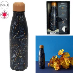 COFFRET BOUTEILLE ISOTHERME FLEURIE 50CL