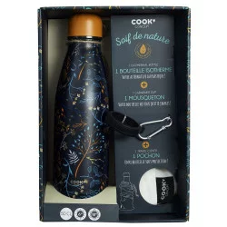 COFFRET BOUTEILLE ISOTHERME FLEURIE 50CL