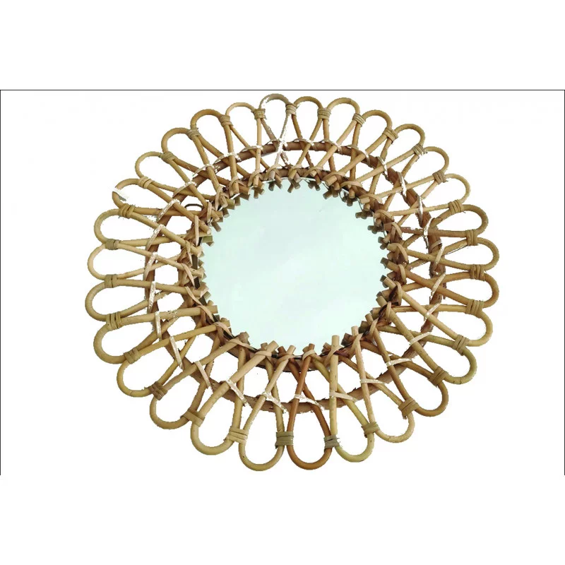 MIROIR ROTIN D41H20CM NATURE