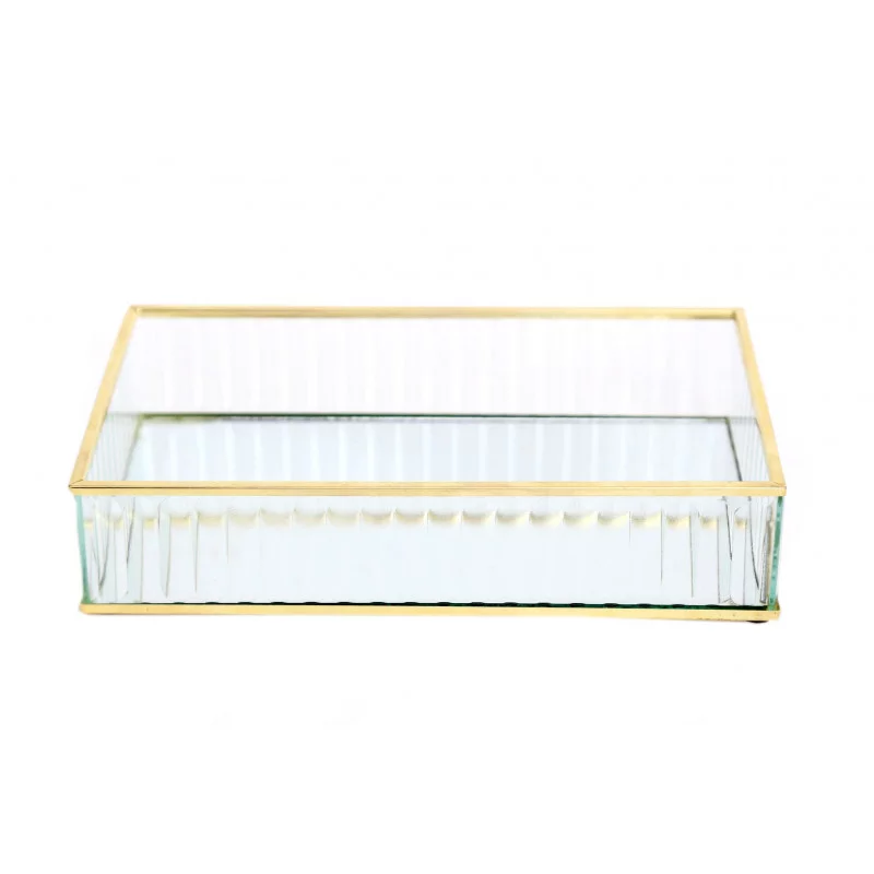 BOITE EN VERRE 24CM PLATEAU A BIJOUX BOITE EN VERRE 24CM PLATEAU A BIJOUX
