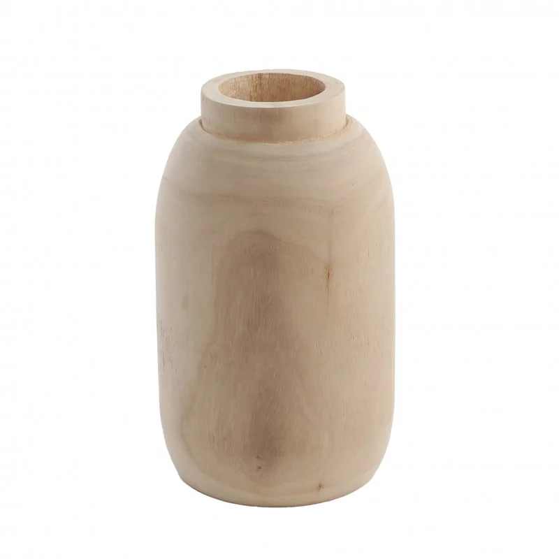 VASE BOIS D13.6XH23.5CM