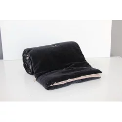 ÉDREDON EN VELOURS ET LIN JAIPUR DARK NAVY 200X80cm