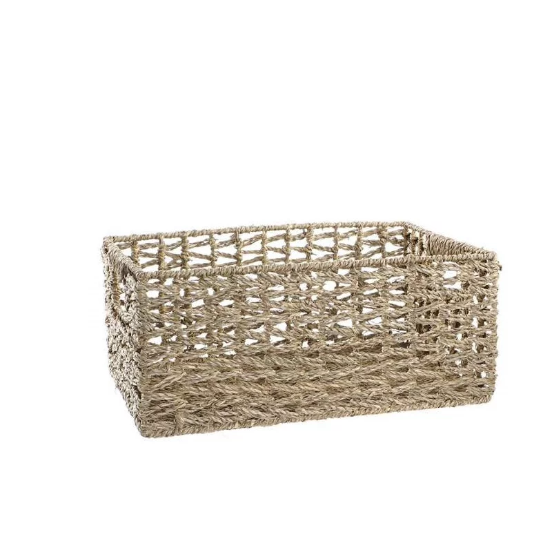 CORBEILLE FIBRE NATUREL 37X27X16CM GM