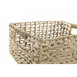 CORBEILLE FIBRE NATUREL 37X27X16CM GM